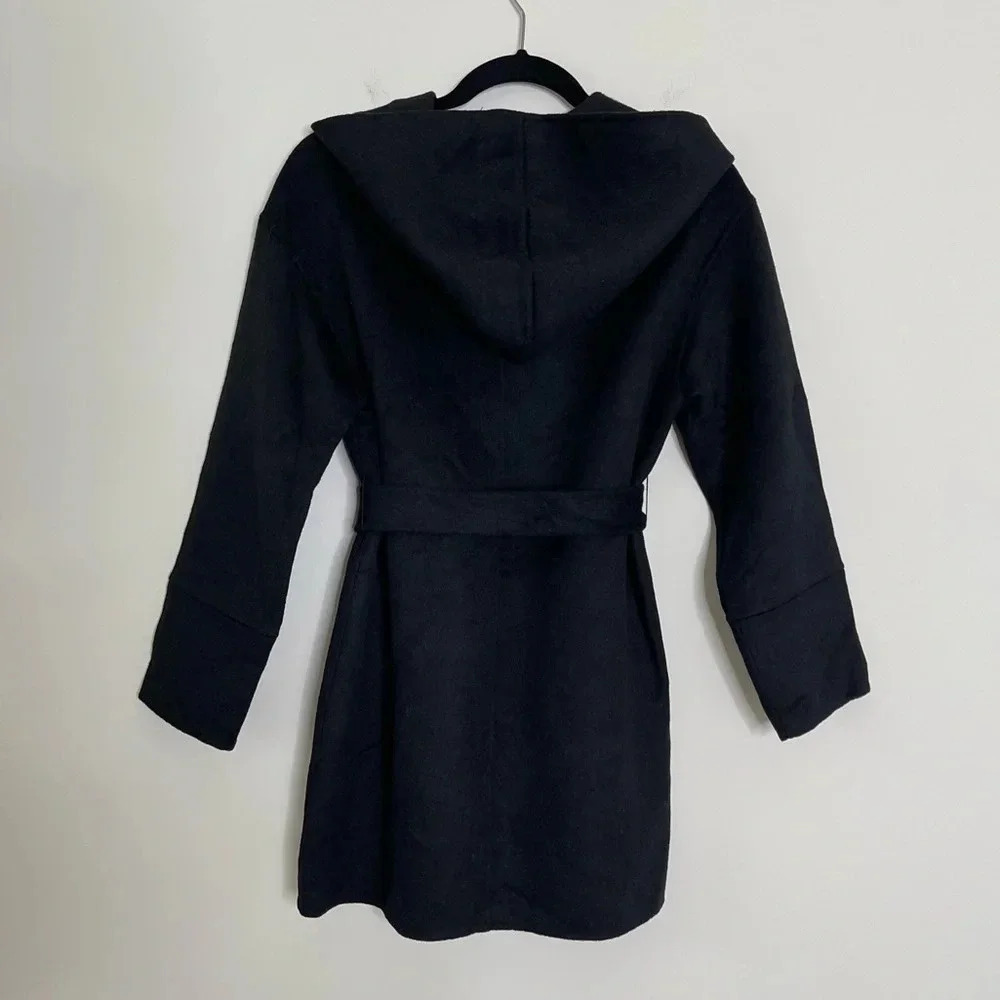 Zara Women’s Hooded Wool blend Coat - Picture 5 of 8